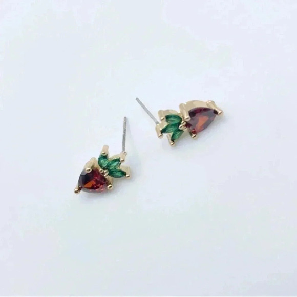 Petite Strawberries Stud Earrings - Picture 1 of 3